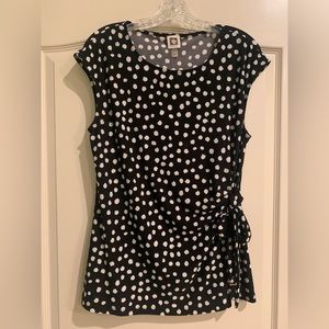 Anne Klein polka dot top